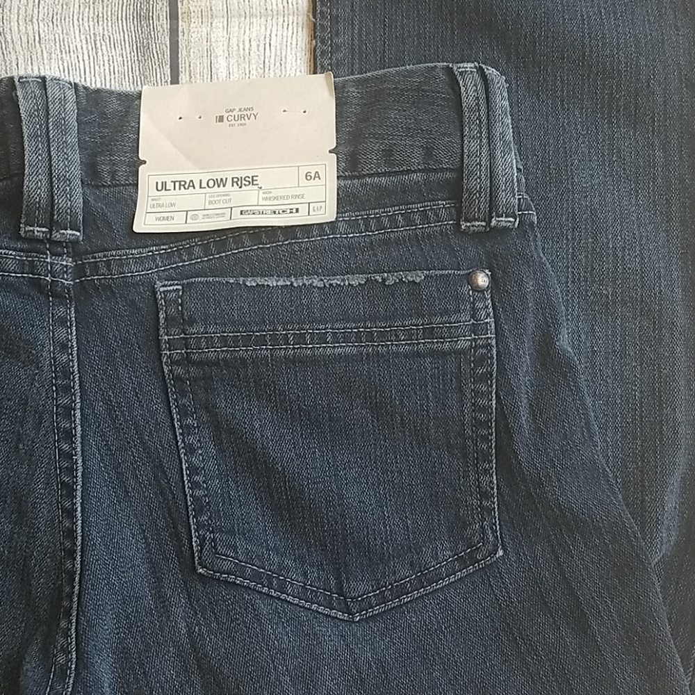 NWT Gap Ultra Low Rise Dark Wash Bootcut Jeans 6
